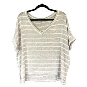 Batwing Sleeve Boxy Striped Sweater